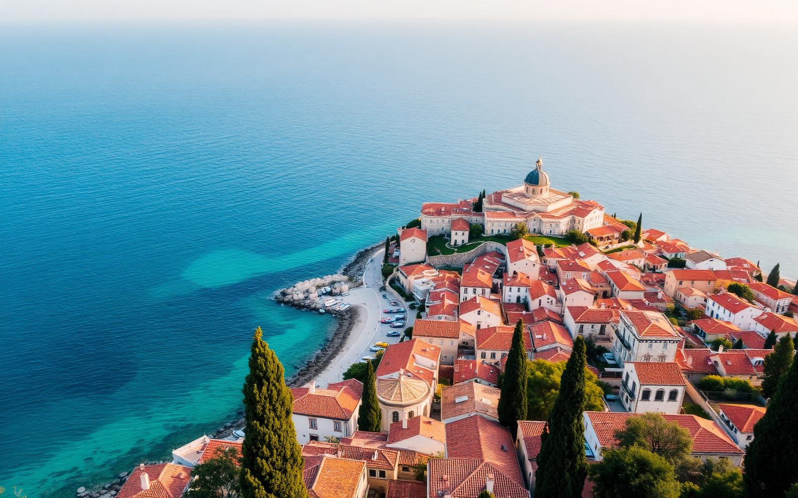 Aerial view of Corfu Town